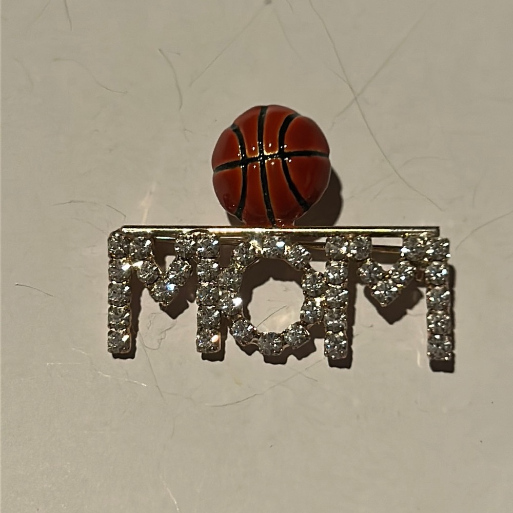 Vintage Basketball Mom Brooch Pin